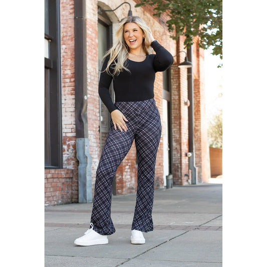 The Jennifer Plaid Bootcut Leggings